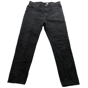 Levis Men's 505 Jeans 40x32 Black Regular Fit Straight Leg Vintage